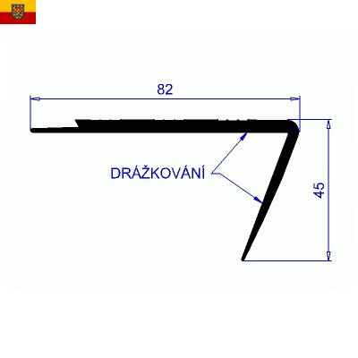 Schodová hrana PVC Fatra 1891 délka 2,5m