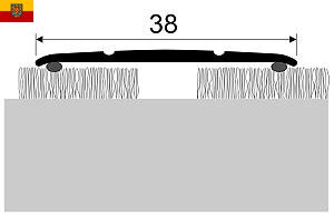 Přechodová lišta samolepicí A08 35mm plochá dekor kov délka 270 cm