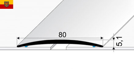 Přechodová lišta samolepicí 80mm dekor kov 200 cm