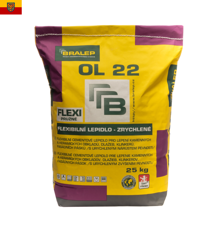 Flexibilní lepidlo Bralep OL 22, balení 25 kg Flexibilní lepidlo Bralep OL 22, balení 25 kg
