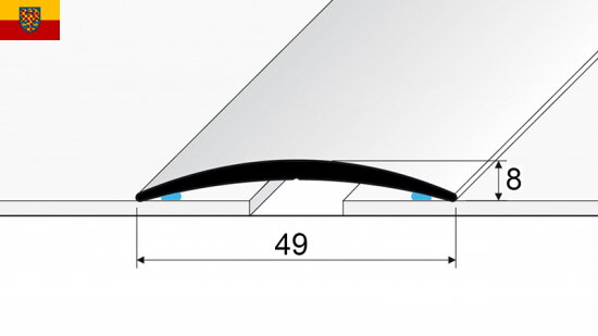 Přechodový profil oblý samolepicí 49mm dekor kov 93cm